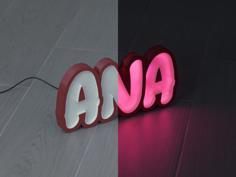 LED Marquee Ana 3D Printer Model