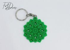 Mandala Keychain 3D Printer Model