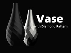 Vase With Diamond Pattern 3D Printer Model