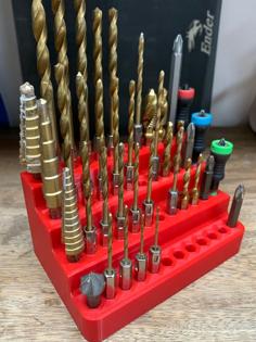 DRILL BIT HOLDER – 48 HOLES 3D Printer Model