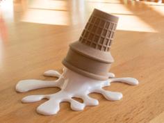 Ice Cream Cone Splat Hanger 3D Printer Model