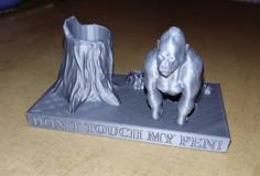 Gorilla Pen Holder Don’t Touch My Pen! 3D Printer Model