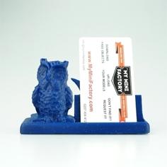 Mr Owl Says Business Card Holder 3D Printer Model