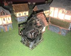 Burnt Out Fantasy Wargames House / Building 15mm 3D Printer Model