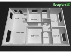 House 3D Floor Plan 3D Printer Model