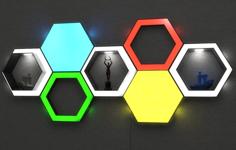 LED Hexagon Panels And Shelfs 3D Printer Model