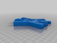 45 Degree Track Crossing For Wooden Train Sets (RIM) 3D Printer Model