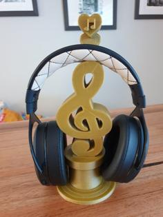 Music Headphone Stand 3D Printer Model