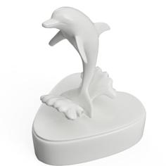 Valentines Dolphin 3D Printer Model