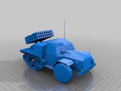 Armoured Half Track Rocket Launcher 3D Printer Model