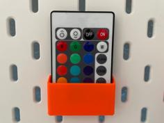 Ikea Skadis LED Remote Holder 3D Printer Model