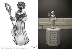 Chronicler (28mm/32mm Scale) 3D Printer Model