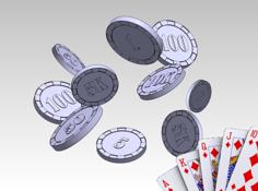 Poker Chips – 1, 5, 10, 50, 100, 500, 1K, 5K, 10K 3D Printer Model