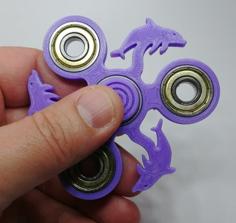 Dolphin Fidget Spinner 3D Printer Model