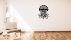 Jellyfish / Meduza Voronoi Wall Decoration 3D Printer Model