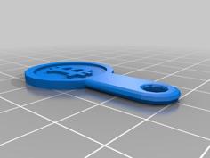 BitCoin Shopping Cart Token Keyring 3D Printer Model