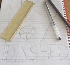 Dashed Line Ruler 3D Printer Model