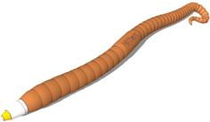 Earth Worm Pen 3D Printer Model