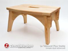 Le Tabouret Plus Stable (simple Stool Enhanced) Cnc 3D Printer Model