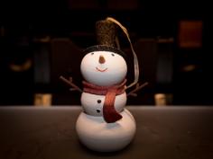 Snowman Ornament 3D Printer Model