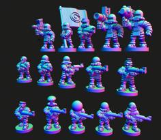 Wastewars – Lunar Coalition Mediator Troopers 3D Printer Model