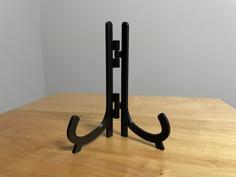 Print In Place Picture Easel And Plate Stand 3D Printer Model