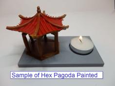 Hexagon Pagoda Tealight Candle Holder 3D Printer Model