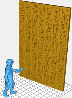 Hieroglyphic Tomb Wall 3D Printer Model