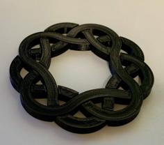 Interlocking Ring Puzzle Coaster 3D Printer Model