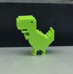 Google Chrome No Internet Dinosaur 3D Printer Model