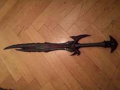 Daedric Greatsword (Skyrim) For SMALL PRINTING 3D Printer Model