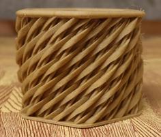 Hex Shaped Woven Basket With A Twist 3D Printer Model