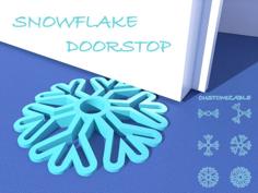 Snowflake Doorstop – Customizable 3D Printer Model