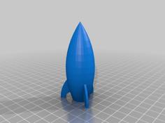 Cartoon Rocket 3D Printer Model