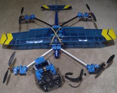 HeliPlane With Magnetic Servo Split Couplers 3D Printer Model