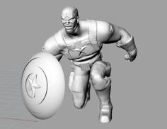 Captain America WWII – Smooth And Detailed 3D Printer Model