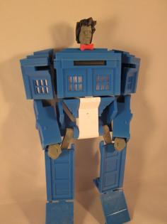 Matt Smith Head For TARDIS Transformer V2 By Ellindsey 3D Printer Model