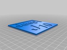 Jeep J10 Badge 3D Printer Model