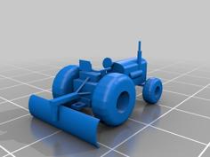 N Scale Tractor With Back Blade 3D Printer Model