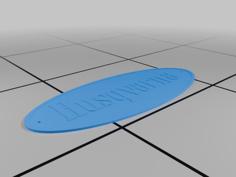 Husqvarna Door Sign 3D Printer Model