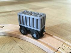 Wagon And Container For Wooden Train 3D Printer Model