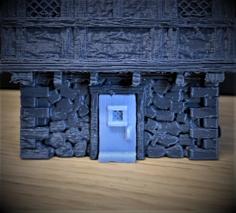 Door For 28mm Scale Medieval Tudor Style Wargaming House 3D Printer Model