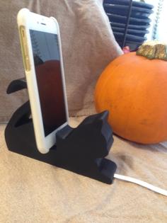 Cat Phone/tablet Stand 3D Printer Model