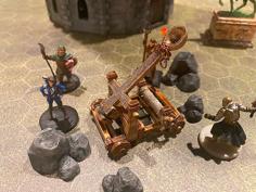 Firing Catapult Trebuchet For RPG DND Wargaming 3D Printer Model