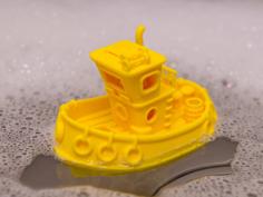 Little Bathtub Tug Boat + Hex Nut Weights 3D Printer Model