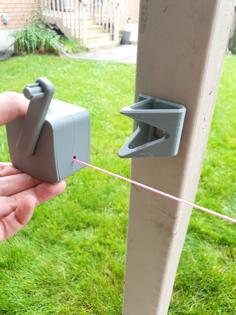 Clothes Line With Ratchet Crank 3D Printer Model