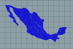 Mexico Map Puzzle 3D Printer Model