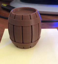 Simple Barrel And Cradle / Stand For D&D Pathfinder 3D Printer Model