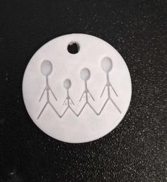 Family Key Ring 3D Printer Model