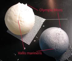 Mars Globes (Highly & Slightly Exagerrated) 3D Printer Model